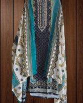 Elegant Cotton Digital Print Handwork Suit Set